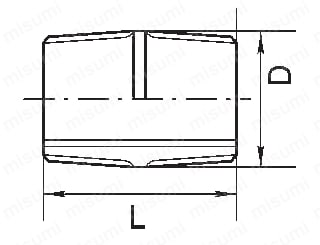 鋼管製ねじ込み管継手 ニップル Alt:外形図01