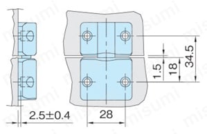 ドアロック スナップタイプ DLS 取付方法図