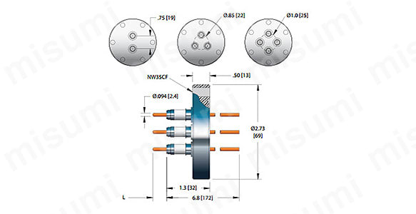 ConFlat-NW35CF 型番:17060-05-CF 型番:17060-06-CF 型番:17060-08-CF 型番:17064-05-CF 型番:17064-06-CF 型番:17064-08-CF 型番:17069-05-CF 型番:17069-06-CF 型番:17069-08-CF
