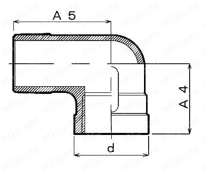 ステンレス製ねじ込み管継手 ストリートエルボ | ナゴヤ | MISUMI(ミスミ)
