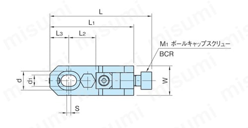 サイドクランプ（CP100） 外形図1