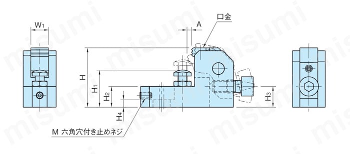 サイドクランプ（CP100） 外形図2