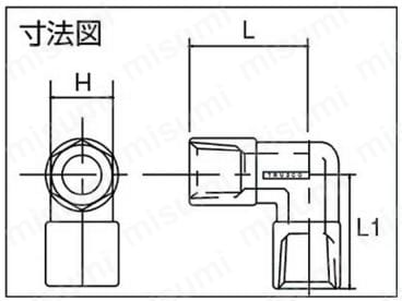 ねじ込み継手エルボ（内×内 ねじ）:関連画像
