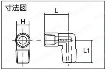 ねじ込み継手エルボ（外×内 ねじ・異径）:関連画像