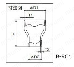 B-RC1-10S-50AX40A | フローバル 突合せ溶接継手 コンセントリック・レ