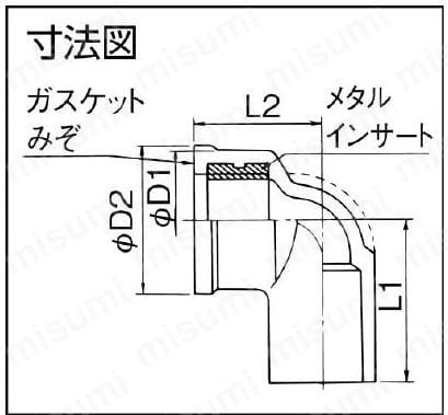 HIメタル給水栓エルボ:関連画像