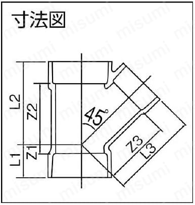 VU継手 45°Yチーズ:関連画像
