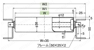 ステンレスローラーコンベヤ SU38型 | テラウチ | MISUMI(ミスミ)