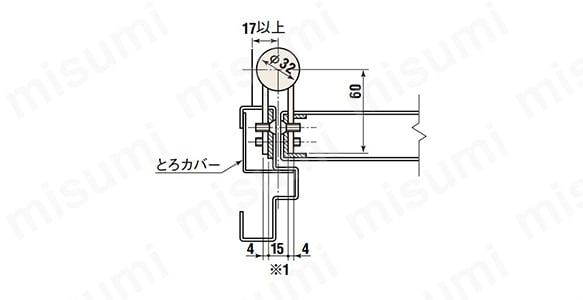 左開き用の取付図