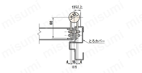 右開き用の取付図