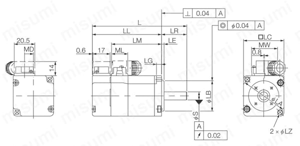 Σ-7Jモデル サーボモータ アナログ電圧・パルス列指令形 安川電機 MISUMI(ミスミ)