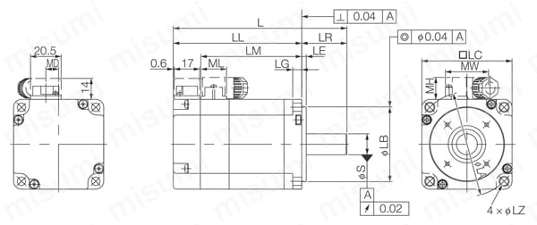 Σ-7Jモデル サーボモータ アナログ電圧・パルス列指令形 安川電機 MISUMI(ミスミ)