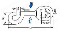 ナスカン （クロームメッキ） 外形図