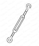 ステンレス 枠式ターンバックル用枠のみ 使用例1