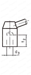 クランピング・レバー 穴付(メネジなし)-図2外形図