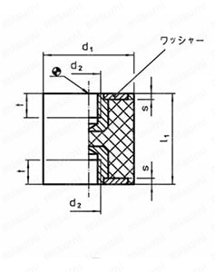 ゴム+メタル・バッファー 外形図01