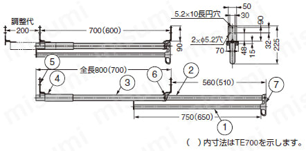 スライドコートハンガー ツルスター（R） TE700、TE800 | スガツネ工業