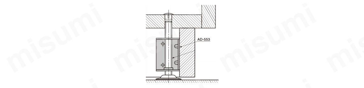アジャスターベース AD-553 M8用 取付例