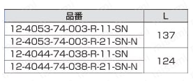 レバーハンドル 12-4053型・12-4044型・12-4052型・12-4042型 アルネ・ヤコブセン 規格表