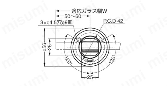 Zwei L ステンレス鋼（SUS316）製ガラスクランプ ZL-2202 | スガツネ