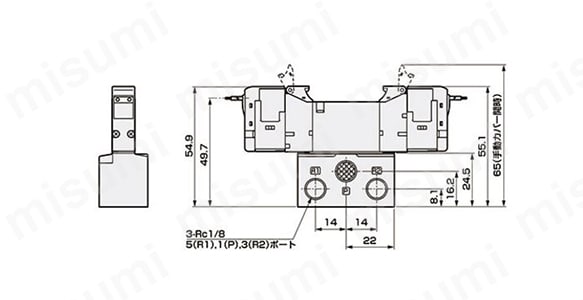 4GE110Rの外形寸法図