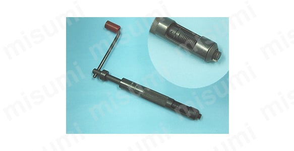 レバーハンドルを廻して挿入する従来タイプの手動工具。