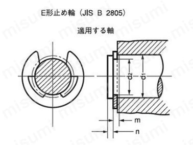 適用する軸の寸法図