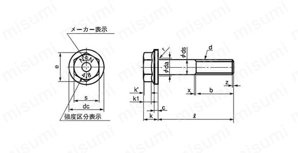 フランジボルト スチール M5:関連画像