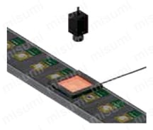 LEDフラット ドーム照明（拡散光） LFX3シリーズ ボタン電池の文字撮像使用例