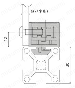 30角 パネルホルダー 取付図