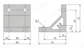 アルミフレーム　角　30mm×30㎜　長さ1010㎜　5本セット　DIY　AD-49 アルミフレーム 角 縦30㎜×横30㎜ □M6ブラケット付□ 長