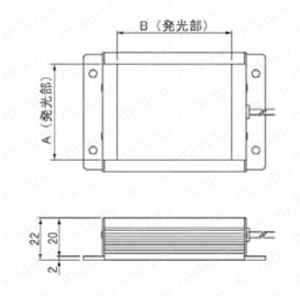 LED均一発光面照明 TMN-4シリーズ 外形図