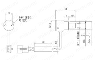 高輝度LEDスポット照明 TSP-4シリーズ 外形図2