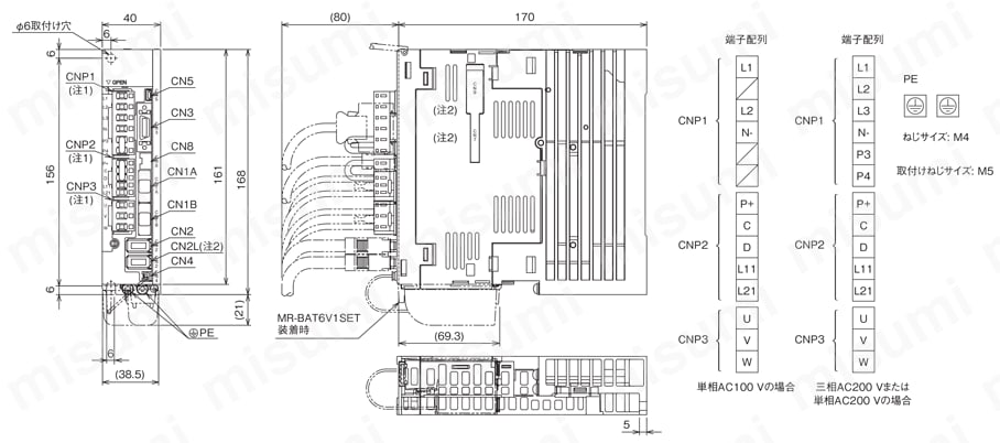 サーボアンプ MELSERVO-J4シリーズ | 三菱電機 | MISUMI(ミスミ)