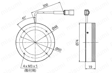 LED赤外照明 IR2シリーズ リング照明 外形図4