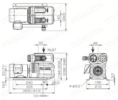 KRF15A-V-04 | ドライポンプ | オリオン機械 | ミスミ | 817-3483