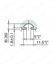 Line5 R20/40-30°ラウンドプロファイル　RPH24 A詳細図