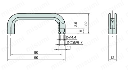 Line5 ハンドグリップ（HGP） 外形図