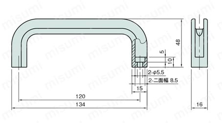 Line5 ハンドグリップ（HGP） 外形図