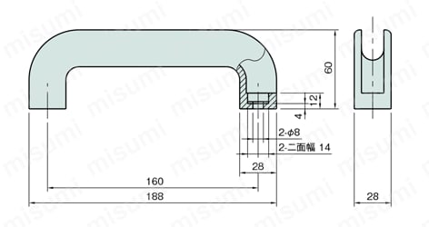 Line5 ハンドグリップ（HGP） 外形図