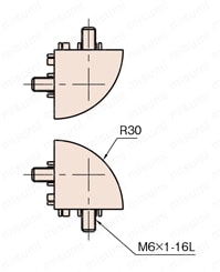 Line6 エンドジョイント 6 L6-EJU/L6-EJUR/L6-EJUS 外形図