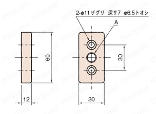 Line6 エンドコネクター L6-ECN6030 外形図