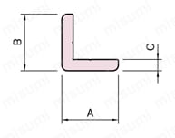 共通パーツ ストラットプロファイル エコノミー型 SPEM-R/SPEMW SPEMW外形図