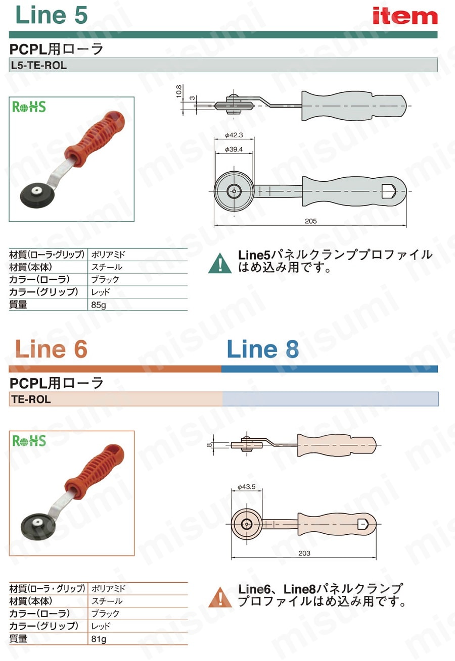 L5-TE-ROL | Line5・6・8 ＰＣＰＬ用ローラ | イマオコーポレーション
