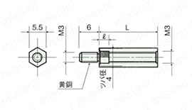 ジュラコンスペーサー（六角） BS | 廣杉計器 | MISUMI(ミスミ)