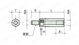 ジュラコンスペーサー（六角） BS 外形図_07