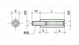 ジュラコンスペーサー（六角） BS 外形図_10