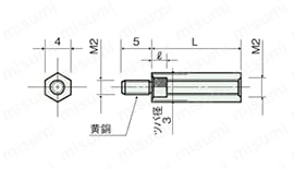 ジュラコンスペーサー（六角） BS 外形図_11