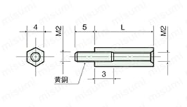 ジュラコンスペーサー（六角） BS 外形図_12