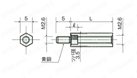 ジュラコンスペーサー（六角） BS 外形図_13